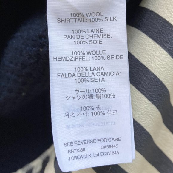 J. CREW Silk Layered Blue Wool Zip Back Sweater Size XL - Picture 6 of 9